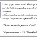 condoléances